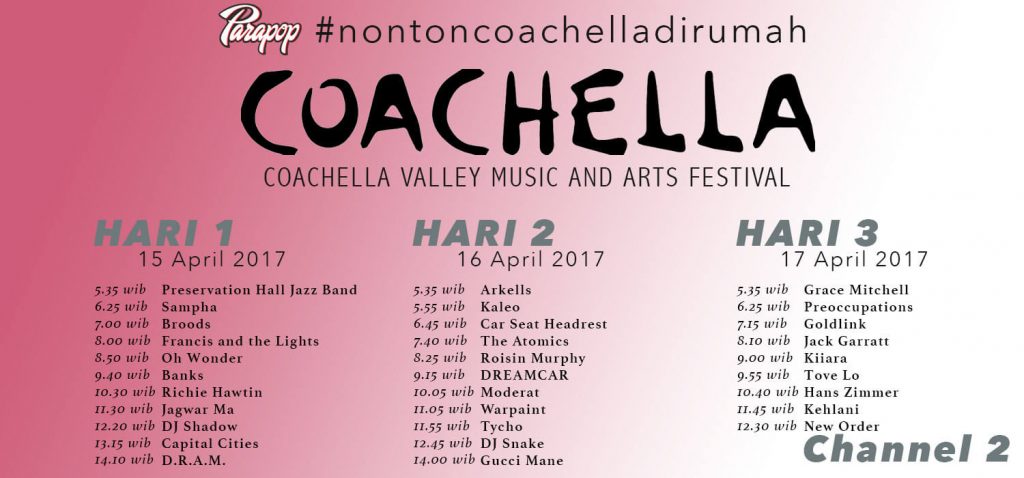Bangun Lebih Pagi Demi Coachella 2017 #nontoncoachelladirumah 